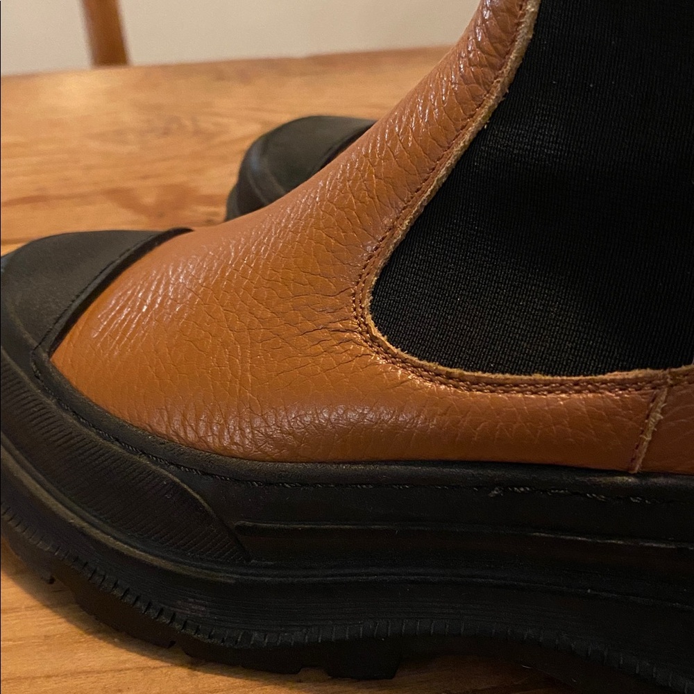 INTENTIONALLY BLANK Black and Brown Ankle Boots - Picture 5 of 8